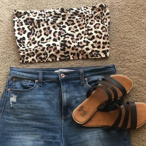 Cheetah tube top
